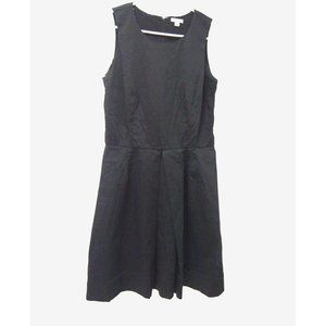 Gap Womens Dress 4 Solid Black A-Line Fit N Flare Cotton Stretch Sleeveless